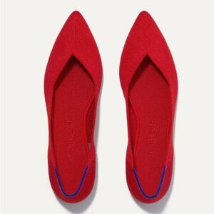 Rothy’s red point flats